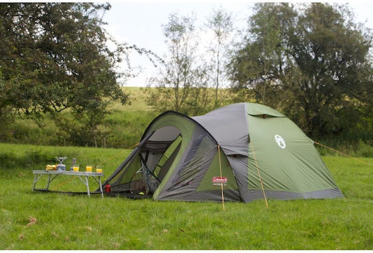 Coleman Darwin 4 Plus Camping Tent Igloo Green 3 Seasons For 4 People
