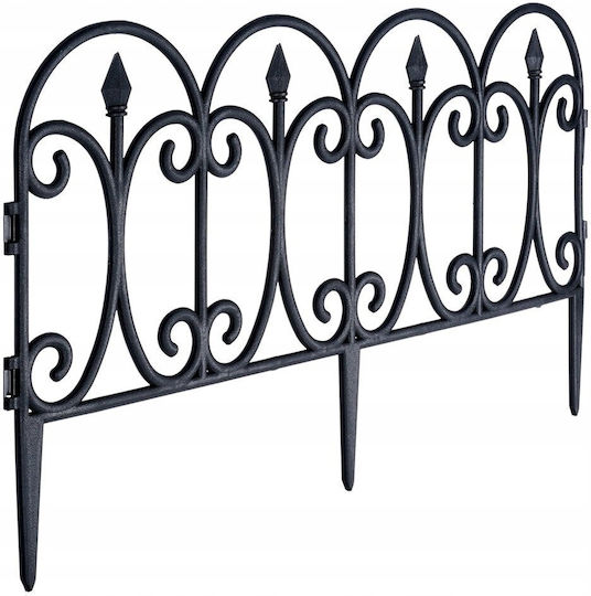 Vilde Black Garden Fence 60x33cm 4 Pcs Vilde 339504
