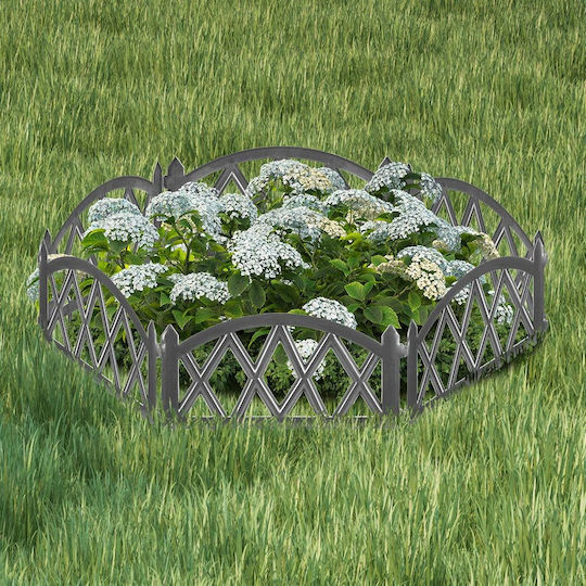 Vilde Palisade Garden Fence Graphite Set 6 Pieces 50x30 cm