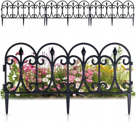 Vilde Black Garden Fence 60x33cm 4 Pcs Vilde 339504
