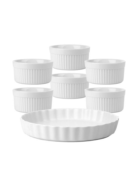 Vilde Round Heat-Resistant Cookware for Tart Ceramic 10x5cm 7 Pieces