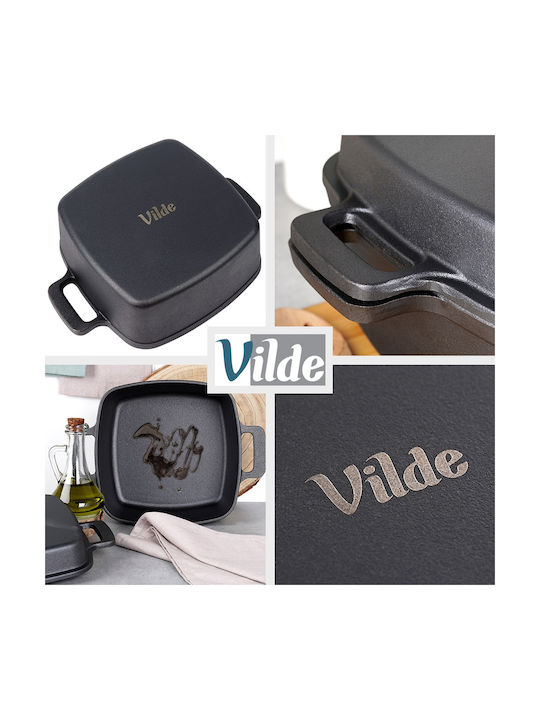 Vilde Τετράγωνο Πυρίμαχο Σκεύος Κεραμικό με Καπάκι 4500ml