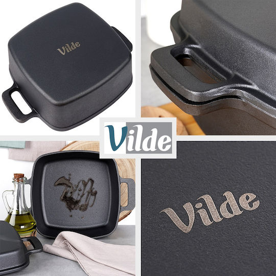 Vilde Quadratisches Hitzebeständiges Kochgeschirr Keramik mit Deckel 4500ml