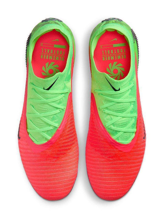 Nike Phantom 6 Low Elite Erling Haaland Football Shoes with Cleats FG Orange