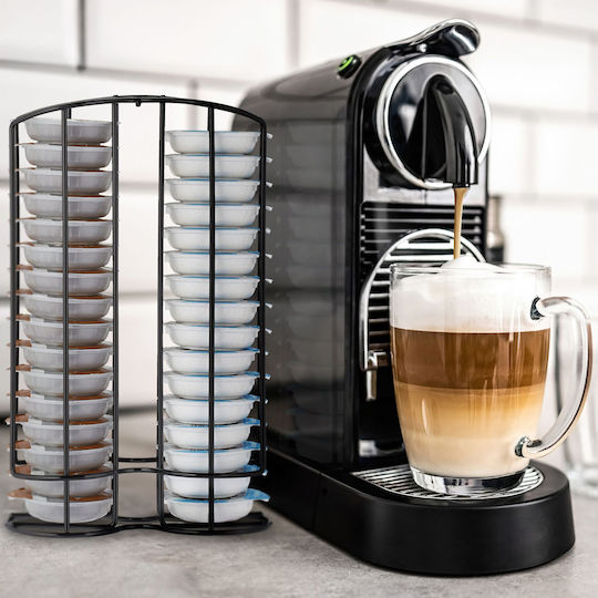 Dispenser Capsule Cafea 32 Capsule Tassimo Metalic 29x18x8.5cm Negru