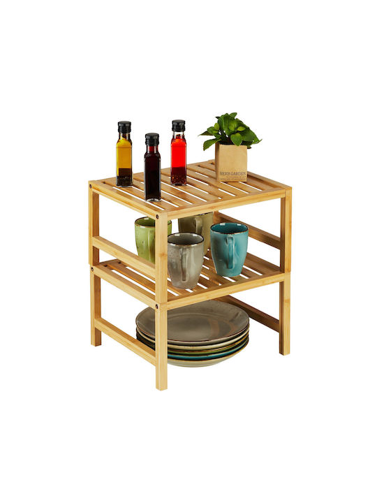 Relaxdays Επιτραπέζια Βάση Bamboo 20x35.5x30.5εκ. Μπεζ
