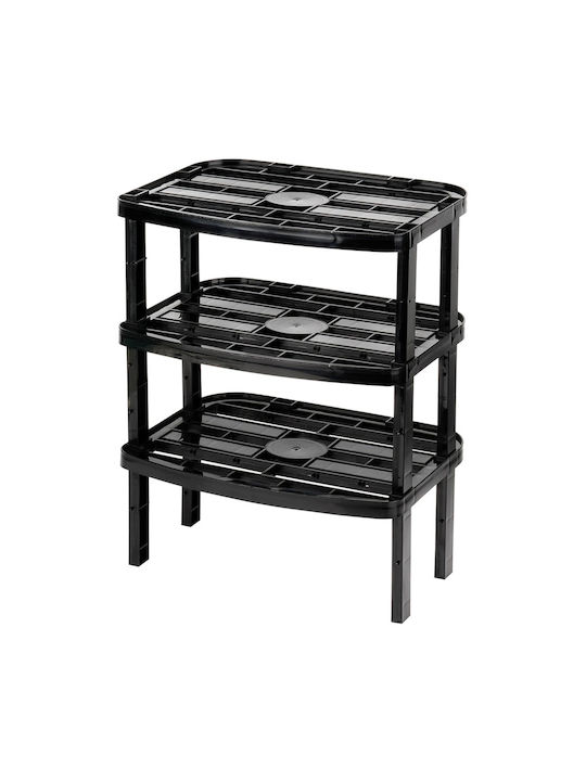 Vilde Suport De Masă Din Plastic 31x22x14.5cm 3 Bucăți Negru