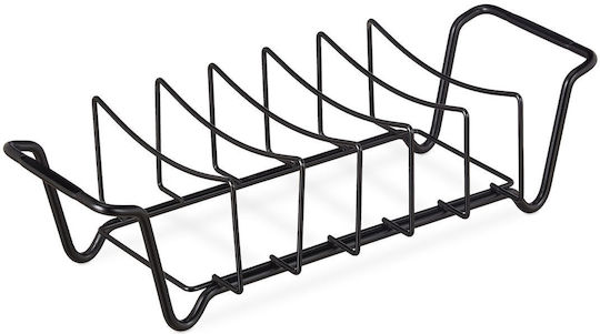 Relaxdays Πιατοθήκη Ντουλαπιού Inox σε Μαύρο Χρώμα 18.5x11.5x44.5cm Relaxdays Πιατοθήκη Ντουλαπιού Inox σε Μαύρο Χρώμα 18.5x11.5x44.5cm