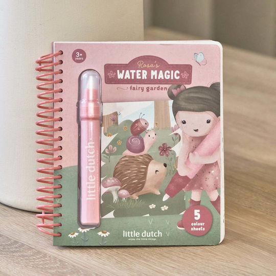 Little Dutch Colouring Book Water Reveal Rosa Fairy Garden