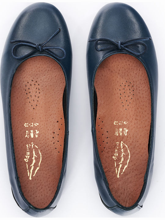 Leder Damen Ballerinas Blaue