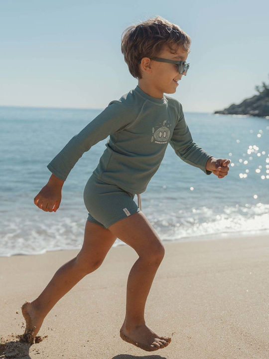 Little Dutch Παιδικό Μαγιό Μπλούζα με Μακρύ Μανίκι Ocean Green