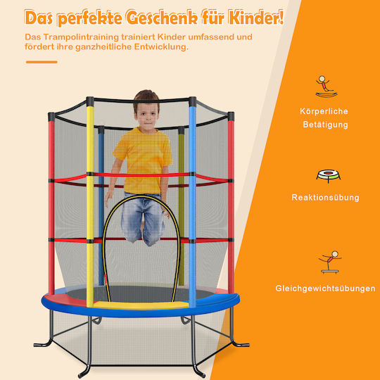 Costway Trampolin Kinder Durchmesser 165cm mit Netz
