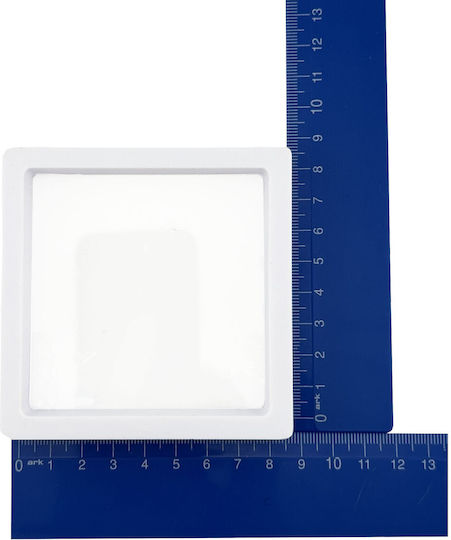 Set 12 Boxe Martisoare Broschen Flippy 3D Display Weißes Modell 8,5 x 8,5 cm Doppelter Kunststoffrahmen Elastisches Transparentfolie Verschlusssystem