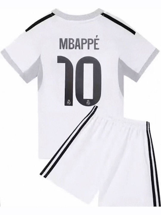King Ανδρικο Σετ Ποδοσφαίρου Mbappe “10” Real Madrit Home