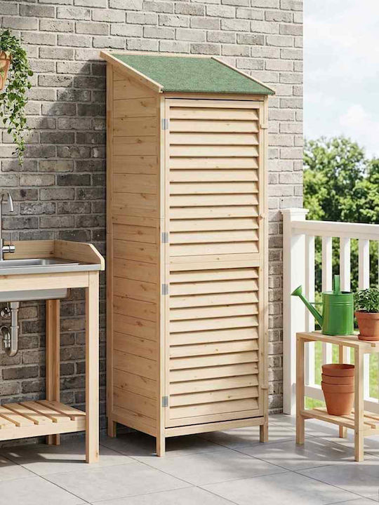 Wooden Garden Shed L0.59xW0.56xH1.76m