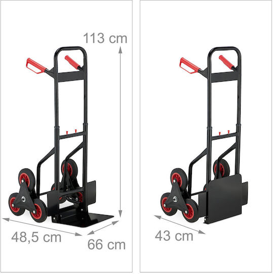 Relaxdays Sistem Pentru Transport / Ridicare a Sarcinilor în Culoare Neagră