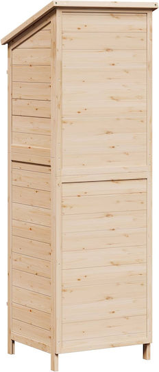 Wooden Garden Shed L0.59xW0.56xH1.76m