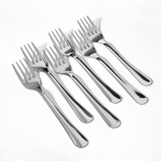 Excellent Houseware Set Furculițe Fructe/Desert Inox Gri 14cm 6 Bucăți