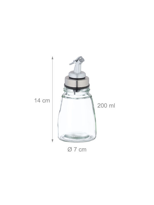 Relaxdays Relaxdays Öl- und Essigspender-Set Glas mit Fluss
