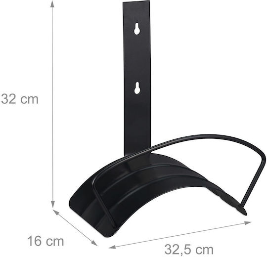 Relaxdays Black Wall Hose Holder