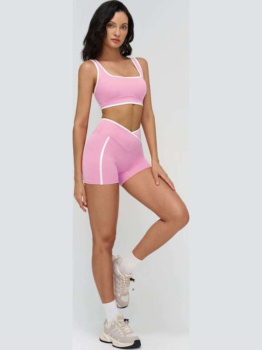 Training Γυναικείο Σετ με Κολάν Pink