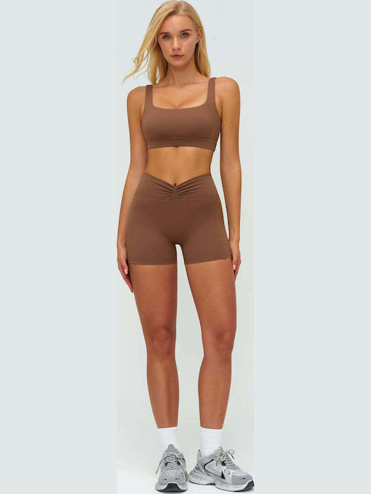 Training Damen-Set mit Leggings Braun