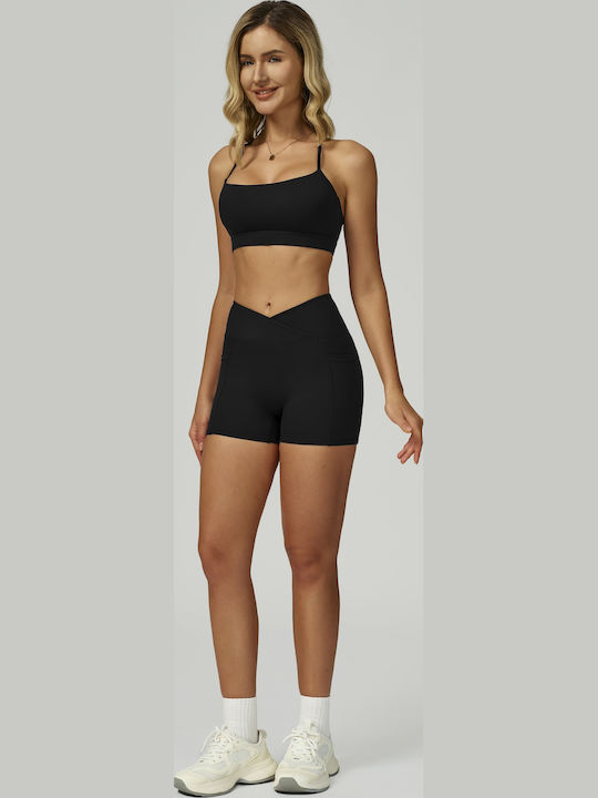 Training Damen-Set mit Leggings Schwarz/Schwarz TZ2002-6-Schwarz