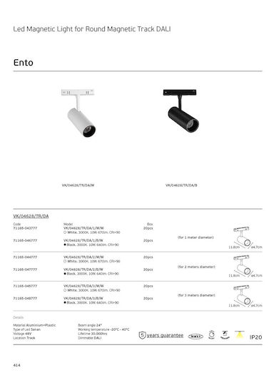 VK Lighting LED Γραμμικό Φωτιστικό Οροφής 3W Θερμό Λευκό