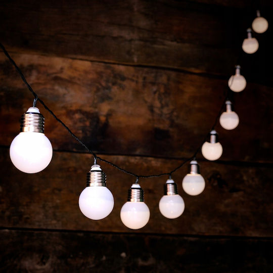 Polux Hanging Solar Light Garland with Warm White Light 3000K IP44