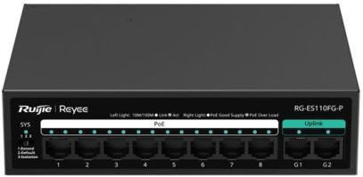 Ruijie Reyee Unmanaged L2 PoE Switch με 8 Θύρες Gigabit (1Gbps) Ethernet