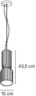 Inlight Висящо Таванно Осветително Тяло Оранжево 15x15x43.5см