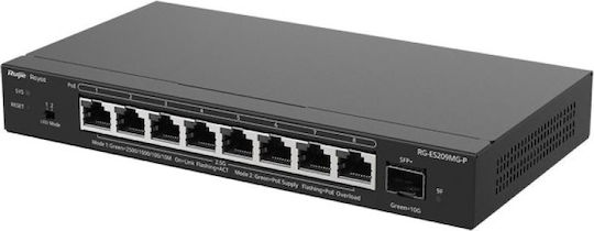 Ruijie RG-ES209MG-P Managed L2 PoE+ Switch με 8 Θύρες Gigabit (1Gbps) Ethernet