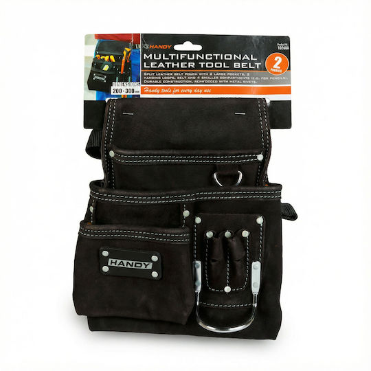Leather Tool Support Bag 2 Large Pockets Compartments Tools 200x300 Mm
