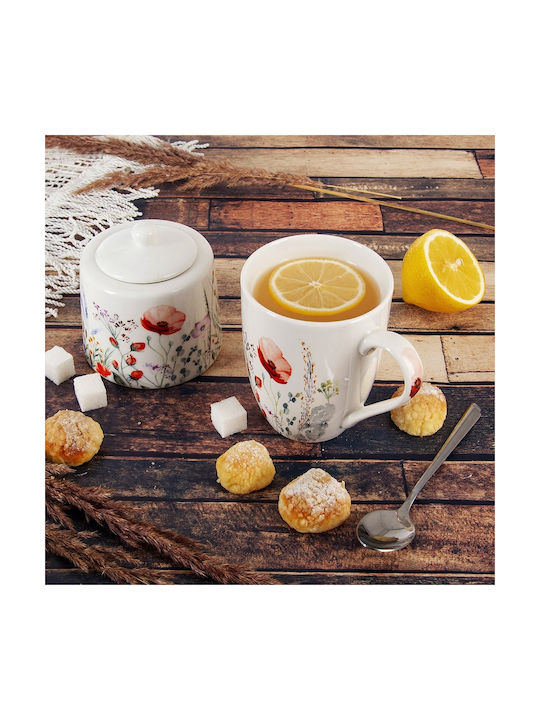 Orion Serving Sugar Bowl Made of White Porcelain
