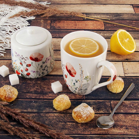 Orion Serving Sugar Bowl Made of White Porcelain
