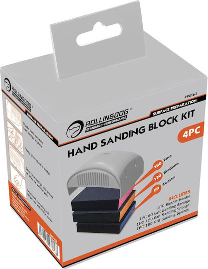 Set De Discuri Abrasive Cu Mâner 60 120 180 Rollingdog