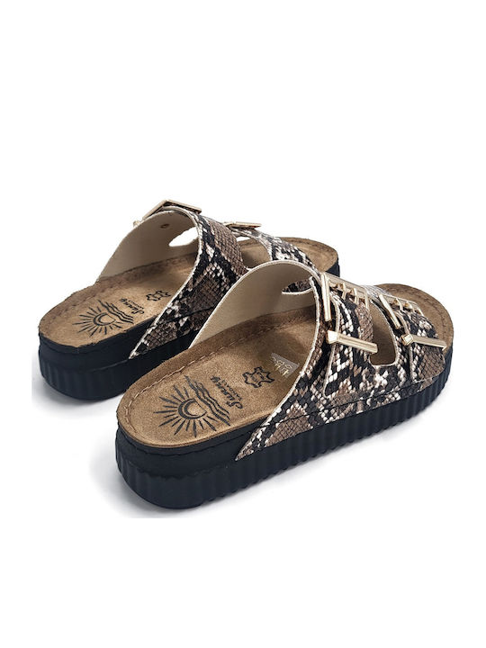 Кожени Дамски Сандали Flatforms