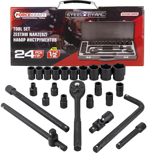 Rockforce Комплект От 20 Части Гедоре 1/2" 8-32мм