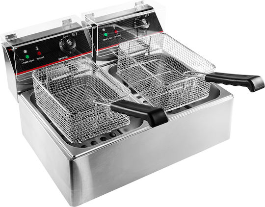 Mega-M Friteuză Electrică 6kW Capacitate 6l 18.5x24x10cm