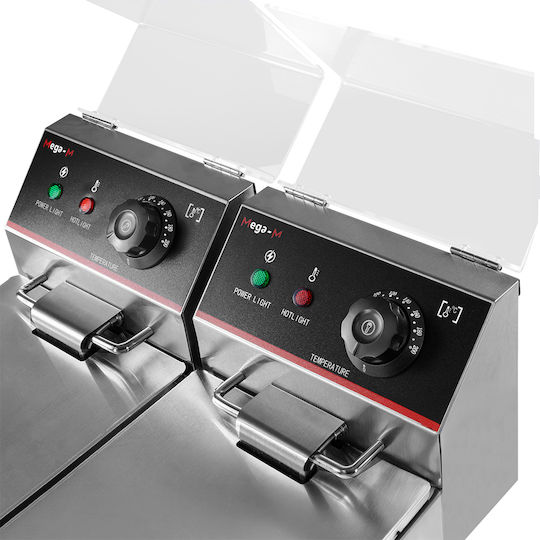 Mega-M Friteuză Electrică 6kW Capacitate 6l 18.5x24x10cm