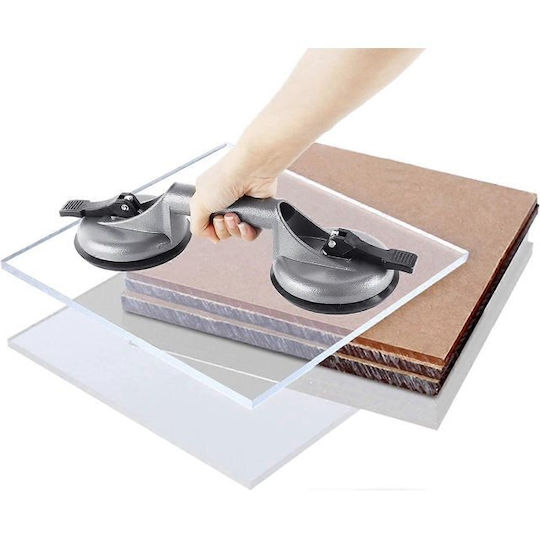 Ventuză Dublă Pentru Sticlă Plăci Zola Vid Puternic 60-100 Kg Suport Geamuri Panouri Oglinzi Plăci Aluminiu 2 X 11,5 Cm