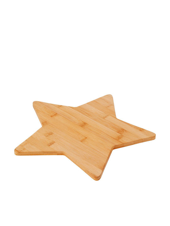 Excellent Houseware Дървено Плато За Сервиране На Сирена 36x36см