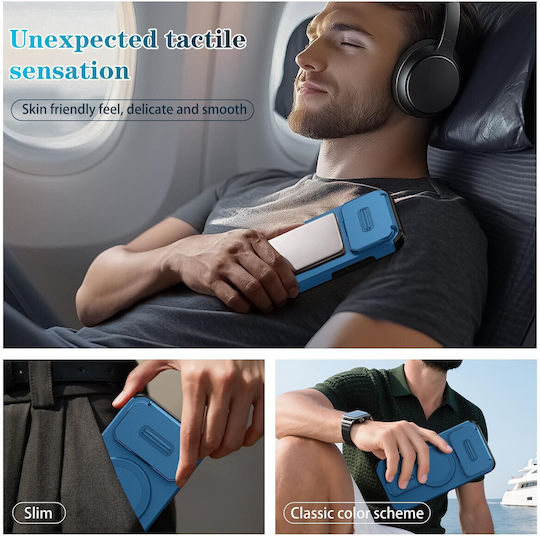 Enkay Umschlag Rückseite Kunststoff Blau (iPhone 17 Pro Max)