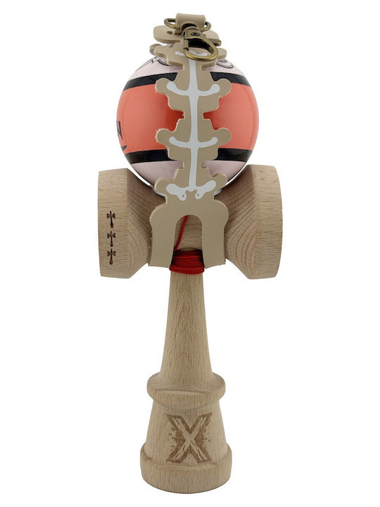 Breloc Tip Pandantiv Flippy Pentru Husă Kendama Cu Imprimeu Craniu Din Piele Ecologică 26 X 3,2 Cm Bej Deschis