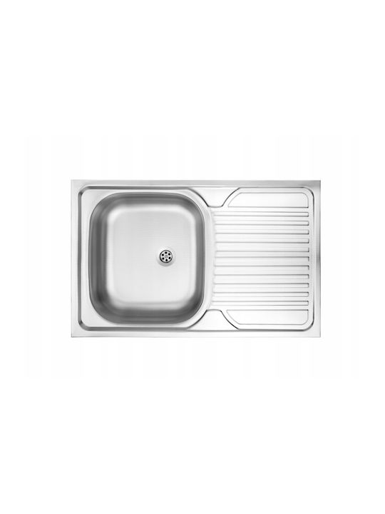 Deante Ένθετος Νεροχύτης Inox Μ80xΠ50cm Γκρι