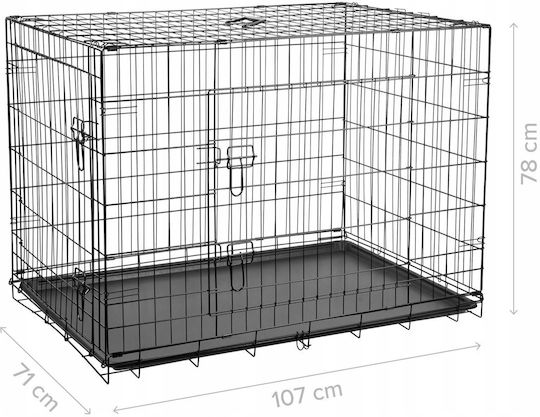 Rebel Dog Wire Cage 107x71x78cm