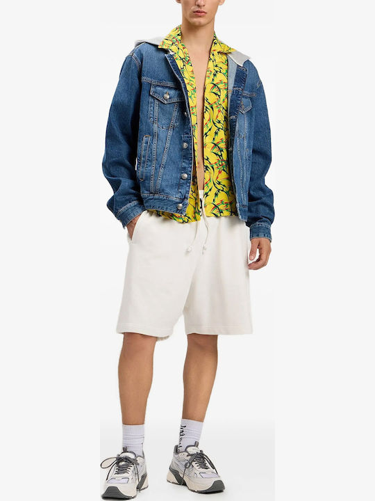 Geacă Denim Medium Albastru Melanj Gri