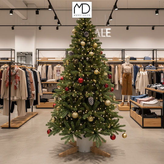 Metallischer Weihnachtsbaumständer Weiß