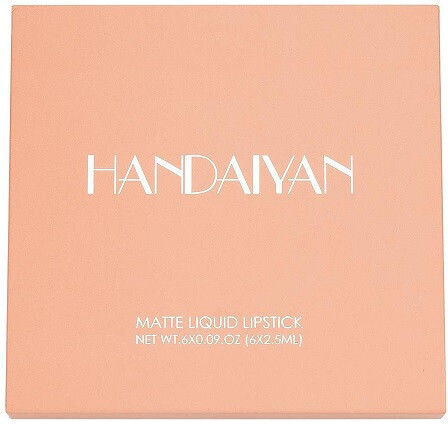 Set 6 Transfer-resistant Matte Lipsticks Handaiyan 2.5 Ml