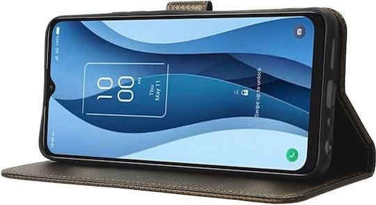 Tcl 40 Nxtpaper 5g Θήκη Βιβλίο Καφέ Diamond Texture Phone Case Brown